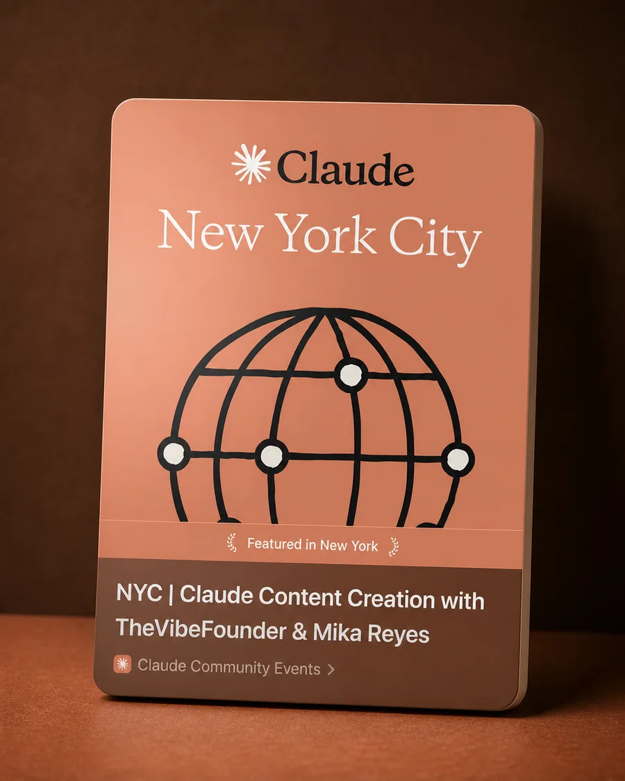 Claude New York City community event poster